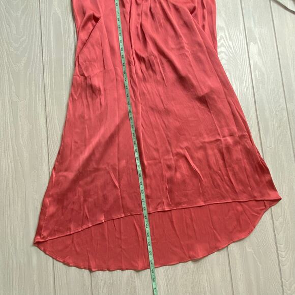 Zara Women's Pink Oversized Silky Flowy Midi Dress Size Small - Picture 5 of 11